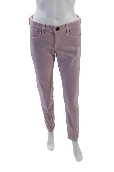 KUT from the Kloth Womens Cotton Zip Button Straight Leg Pants Pink Size 06