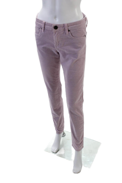 KUT from the Kloth Womens Cotton Zip Button Straight Leg Pants Pink Size 06