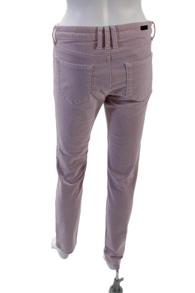 KUT from the Kloth Womens Cotton Zip Button Straight Leg Pants Pink Size 06