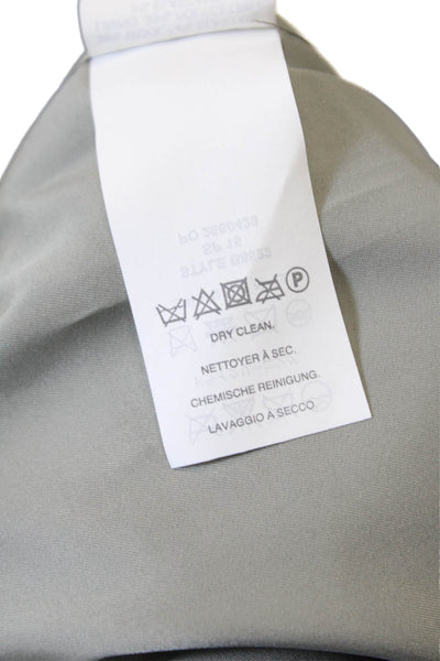 J Crew Womens Sleeveless Round Neck Pleated Mid Length Dress Gray Size 6