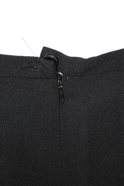 TOTOnKO Womens Wool Long Sleeve Button Pleated Pea Coat Jacket Black Size 06