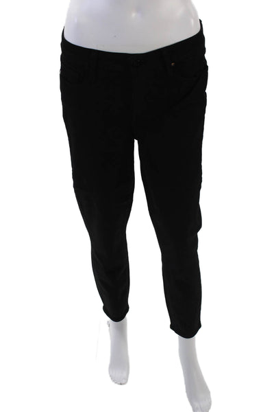 Paige Black Label Womens Verdugo Crop Skinny Leg Jeans Black Cotton Size 30