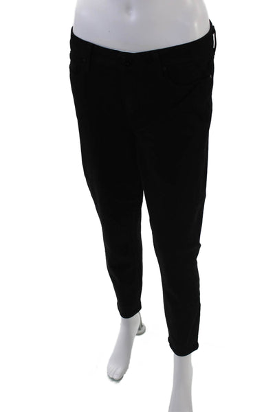 Paige Black Label Womens Verdugo Crop Skinny Leg Jeans Black Cotton Size 30