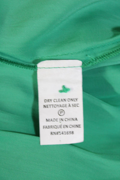 Ramy Brook Womens Solid Round Neck Pullover Tank Top Blouse Green Size XS
