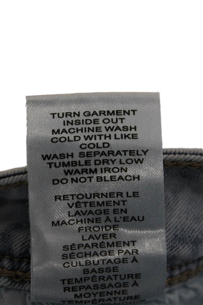 Coco Y Club Womens Cotton Blend Crystal Detail Mid-Rise Skinny Jeans Blue Size 6