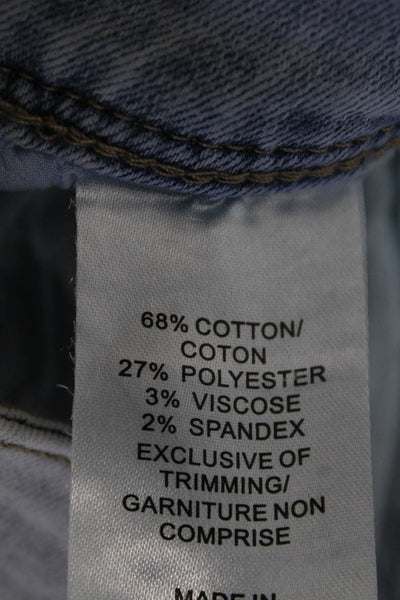 Coco Y Club Womens Cotton Blend Crystal Detail Mid-Rise Skinny Jeans Blue Size 6