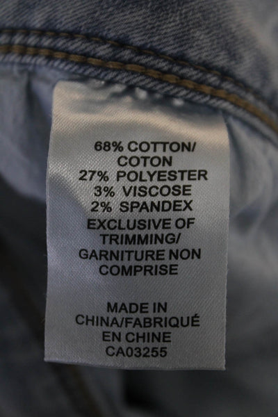 Coco Y Club Womens Cotton Crystal Detail Mid-Rise Skinny Jeans Blue Size 16