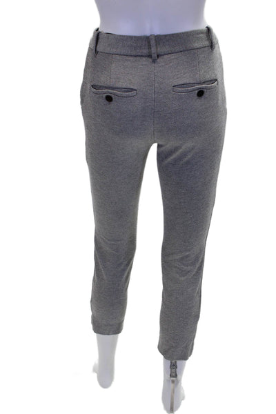 Theory Womens Treeca 2 Melange Twill Skinny Leg Dress Pants Black White Size 00