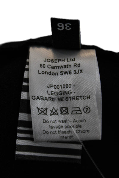 Joseph Womens Pull On High Rise Skinny Leg Pants Black Cotton Size EUR 36