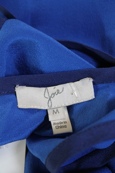 Joie Womens Silk Sleeveless Scoop Neck Sleek Blouse Tank Top Blue Size M
