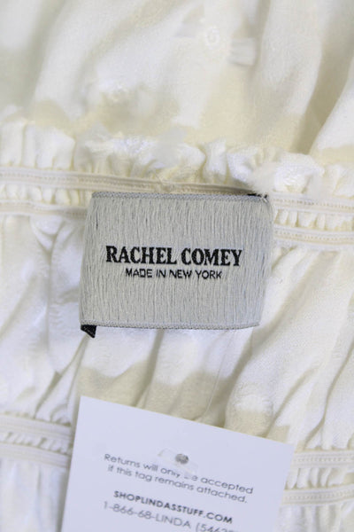 Rachel Comey Womens Sleeveless Scoop Neck Dotted Blouse White Size S
