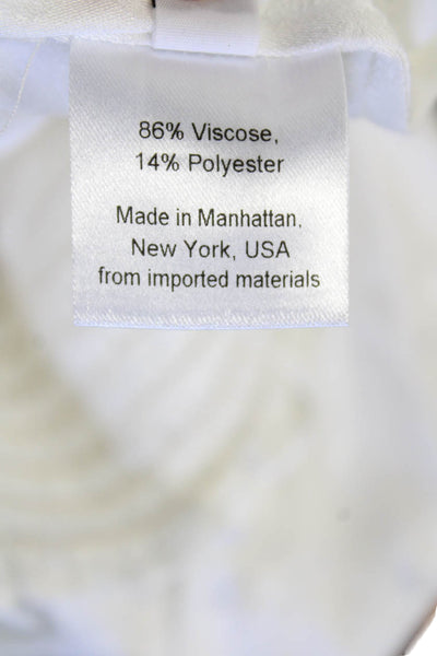 Rachel Comey Womens Sleeveless Scoop Neck Dotted Blouse White Size S