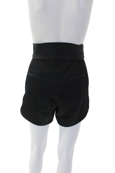 IRO Womens Cotton Zip Tie Front Lined Pleated Mini Dress Shorts Navy Size EUR 34