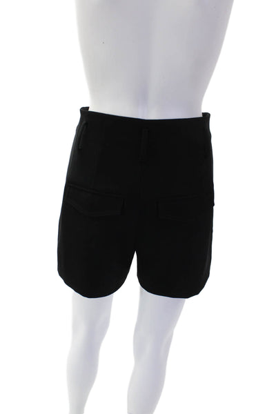 Vince Womens Textured Zip Lined Pleated Mini Dress Shorts Black Size 0