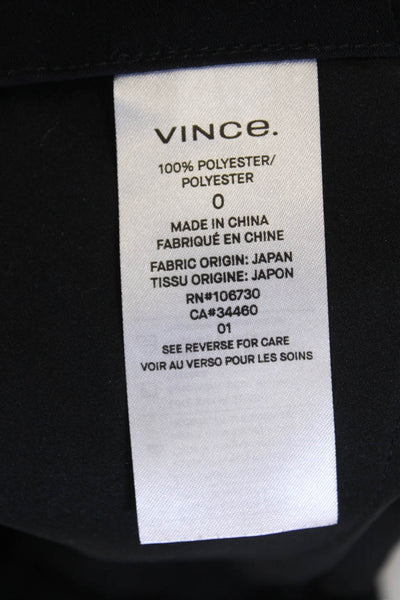 Vince Womens Textured Zip Lined Pleated Mini Dress Shorts Black Size 0