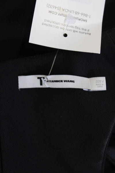 Alexander Wang Womens Textured Sleeveless Lined Midi Dress Black Size 4