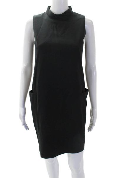 Theory Womens Scoop Neck Sleeveless Lined Pleated Pencil Dress Black Size 00