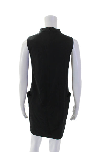 Theory Womens Scoop Neck Sleeveless Lined Pleated Pencil Dress Black Size 00