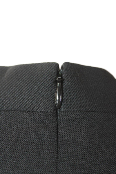 Theory Womens Scoop Neck Sleeveless Lined Pleated Pencil Dress Black Size 00