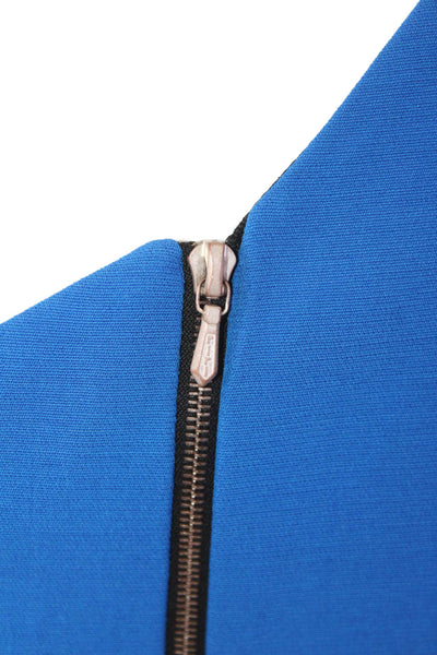 Victoria Beckham Womens Sleeveless Scoop Neck Lined Pencil Dress Blue Size 04