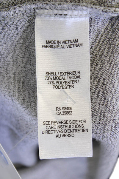 Theory Mens Jordun B Short Sleeves Tee Shirt Gray Navy Blue Size Extra Large