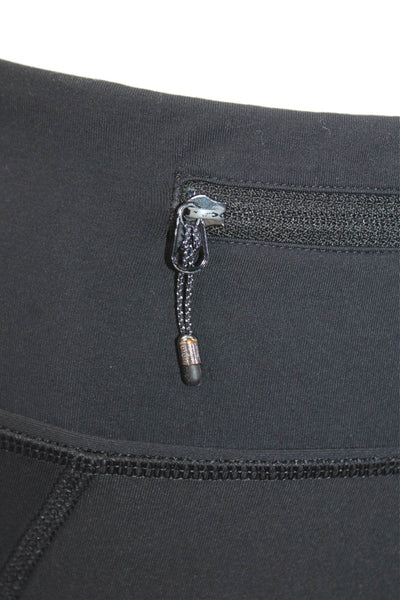 Lululemon Womens Pull On Mid Rise Athletic Cropped Leggings Black Size 6