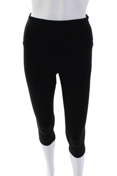Lululemon Womens Pull On Cropped High Rise Leggings Black Size 6