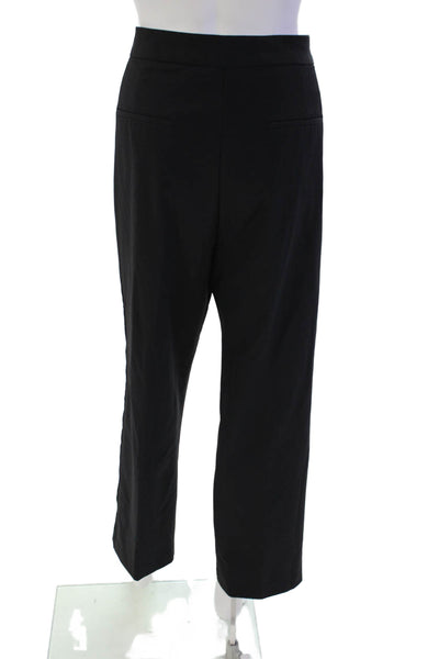 Rebecca Taylor Womens Zipper Fly Mid Rise Pleated Straight Pants Navy Size 14