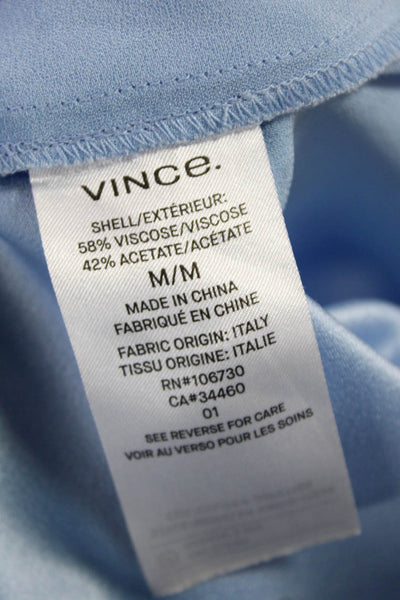 Vince Womens Spaghetti Strap Lightweight V-Neck Blouse Top Blue Size M