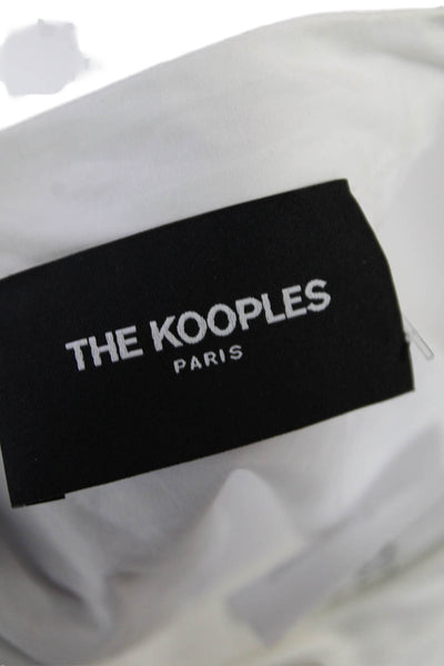 The Kooples Womens Button Down Flare Hem Long Sleeve Dress White Size S