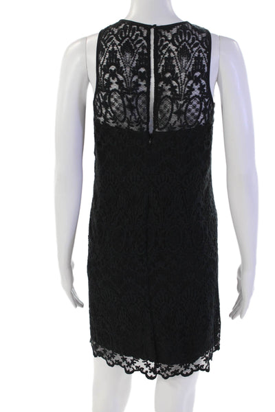 Joie Womens Fahfia Caviar Lace Embroidered Zip Back Mini Dress Blue Size XS