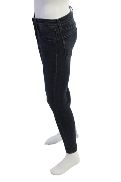 Paige Black Label Mens Croft Dark Wash Mid Rise Skinny Jeans Blue Size 31
