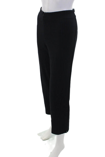 J Envie Womens Flat Front Striped High-Rise Tapered Pants Trousers Black Size 10