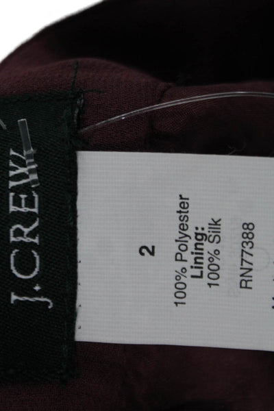 J Crew Womens Sequined Formal Zippered Pencil Mini Skirt Red Size 2