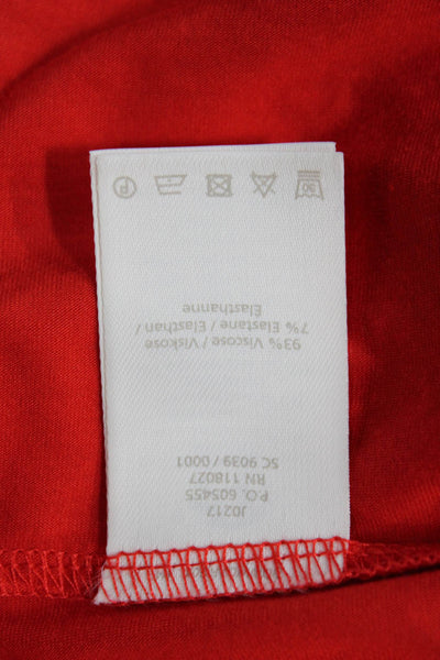 Boden Womens V-Neck Ruffled Trim Detailed Tiered Maxi Dress Red Size 10