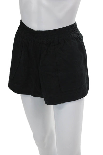 Joie Womens Casual Mid-Rise Stretch Pull-On Shorts Solid Black Size M