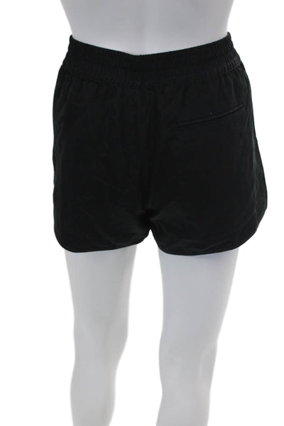 Joie Womens Casual Mid-Rise Stretch Pull-On Shorts Solid Black Size M
