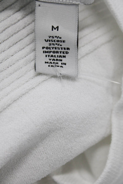 Autumn Cashmere Womens Striped Sleeveless Maxi Dress White Black Size Medium