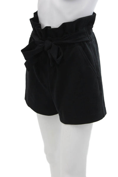 3.1 Phillip Lim Womens Wrap Front High Waisted Zip Button Shorts Black Size XS
