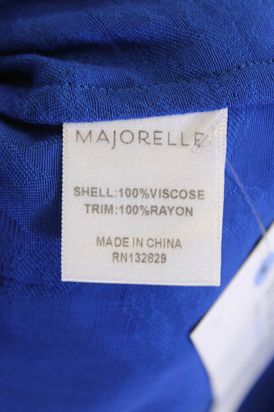Majorelle Womens Spaghetti Strap Floral Tie Front Dress Blue Size M