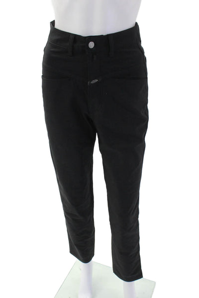 Closed Women's Button Closure Flat Front Straight Leg Pants Black Size 42