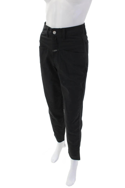 Closed Women's Button Closure Flat Front Straight Leg Pants Black Size 42
