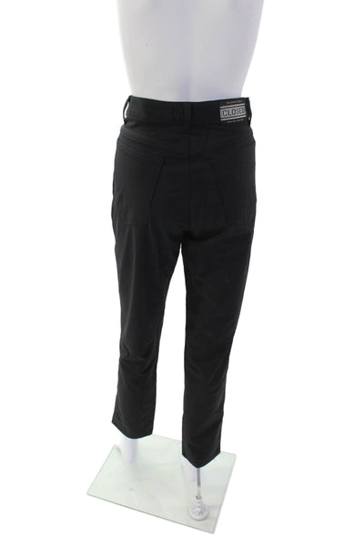 Closed Women's Button Closure Flat Front Straight Leg Pants Black Size 42