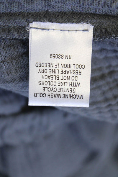 Drew Womens Cotton Stretch High-Waisted Crop Wide-Leg Pants Gray Size XS