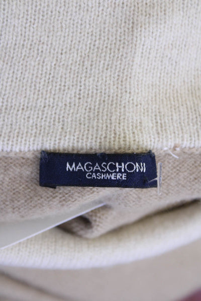 Magaschoni Womens Cashmere Long Sleeve Stripe Turtleneck Sweater Multi Size S