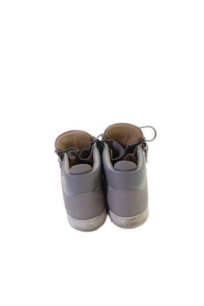 Giuseppe Zanotti Design Womens Double Side Zip High Top Sneakers Gray Suede 39