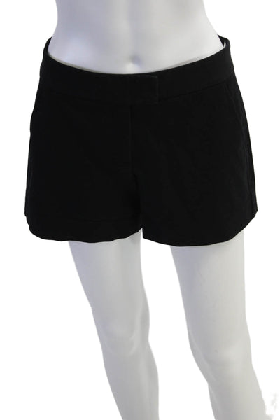 Theory Womens Tailored Fitted Zip Fly Casual Shorts Black Size 28