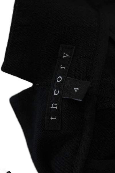 Theory Womens Tailored Fitted Zip Fly Casual Shorts Black Size 28