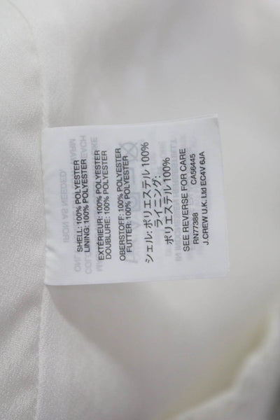 J Crew Womens Eyelet Lace Overlay Detail Sleeveless Blouse White Size 6