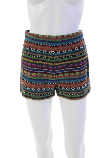 Dolce Vita Womens Side Zip Mid Rise Knit Striped Shorts Multicolored Size Small